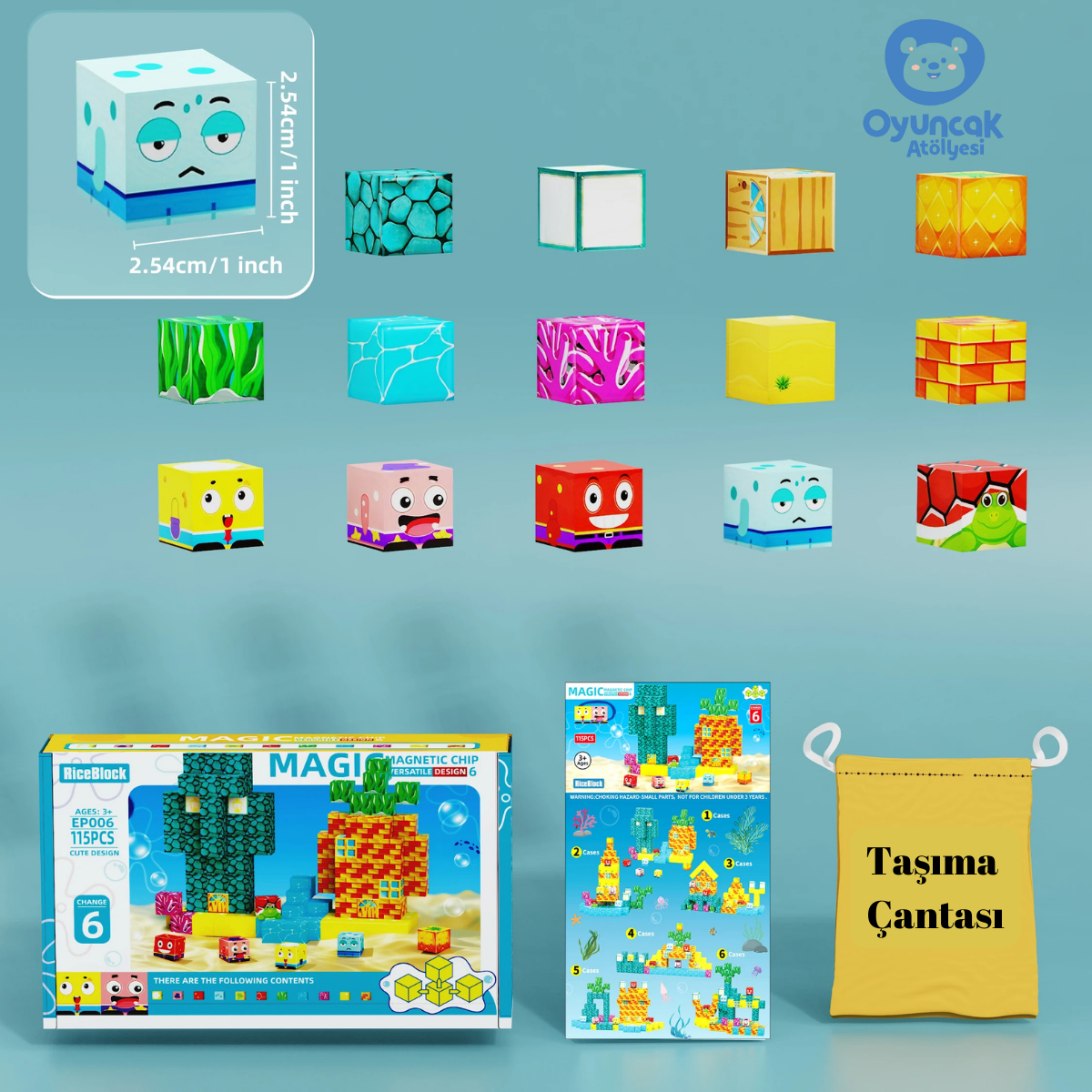 SpongeBob - 288 Parça - Manyetik Bloklar