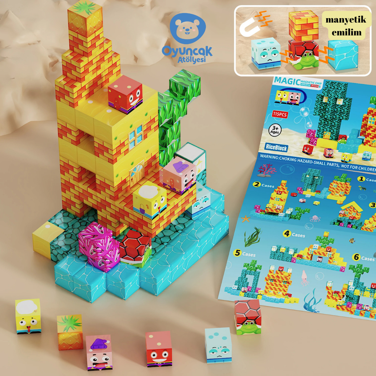SpongeBob - 288 Parça - Manyetik Bloklar