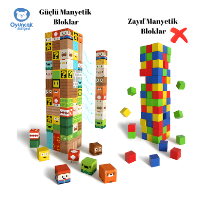 Super Mario - 150 Parça - Manyetik Bloklar