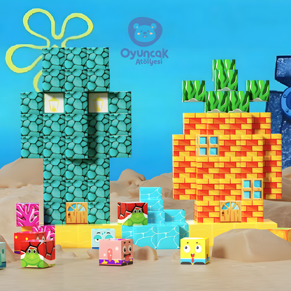 SpongeBob - 288 Parça - Manyetik Bloklar